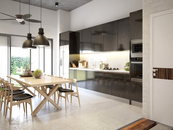 Phòng bếp nhà phố Tư vấn thiết kế nội thất phòng bếp nhà phố